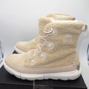 NEW Sorel Explorer II Joan Cozy Boot Tan Brown Nova Sand Sea Salt Women's 10